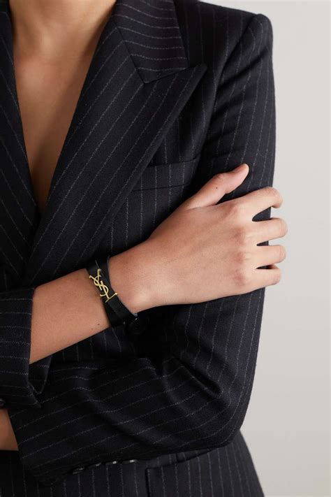 ysl opyum bracelet gold|SAINT LAURENT Opyum Leather and Burnished Gold.